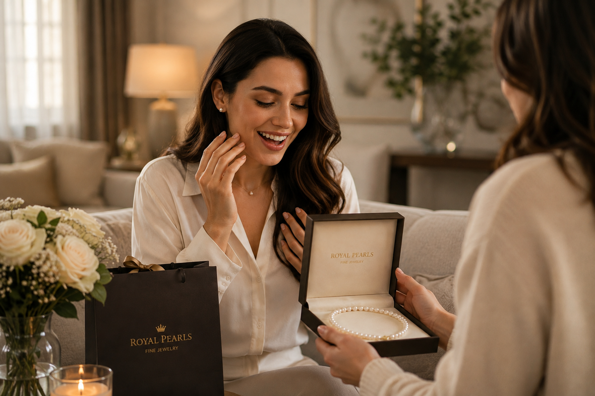idei cadou femei 30 ani bijuterii perle naturale aur 14K - Royal Pearls