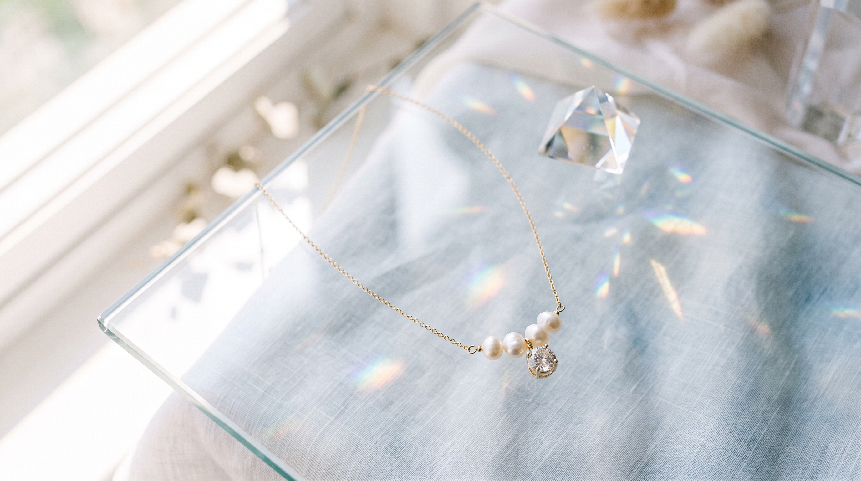 nunta de cristal 15 ani casatorie cadou bijuterii perle naturale aur 14K - Royal Pearls