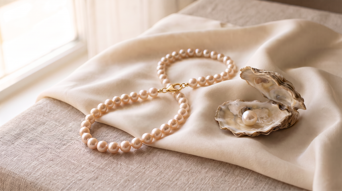 nunta de perle 30 ani casatorie cadou bijuterii perle naturale aur 14K - Royal Pearls
