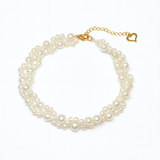 Brățară cu perle de cultură albe 3–3,5 mm + 5–5,5 mm din aur 14K Aurora