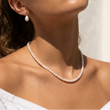 Colier Aur Perle Naturale Mici Albe 3-4mm - Petite Pearl