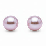 Cercei stud din aur 14K cu perle de cultură culoarea rose-lavanda 7–7.5 mm