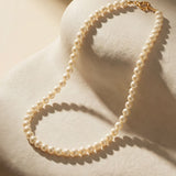 Colier cu perle de cultura champagne 7–7.5 mm din aur 14K Lucia