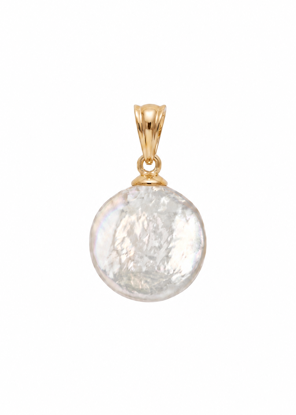 Pandantiv Aur 14K cu Perlă Naturală Albă Keshi — Alba - pandantiv perla naturala aur 14K - Royal Pearls