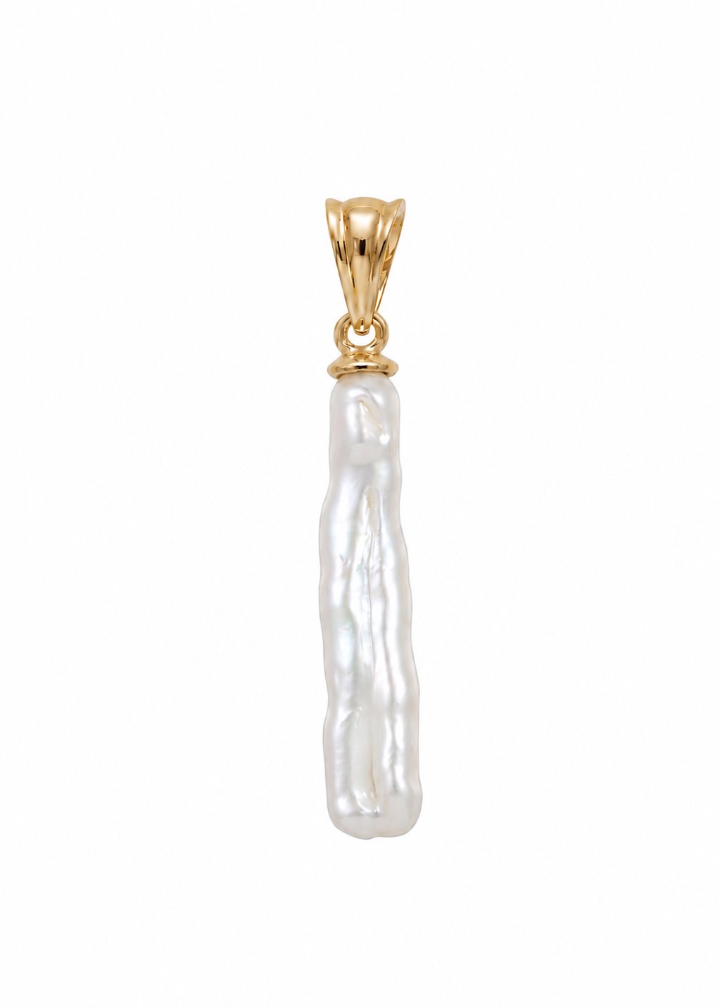 Pandantiv Aur 14K cu Perlă Naturală Albă Keshi — Noelle - pandantiv perla naturala aur 14K - Royal Pearls