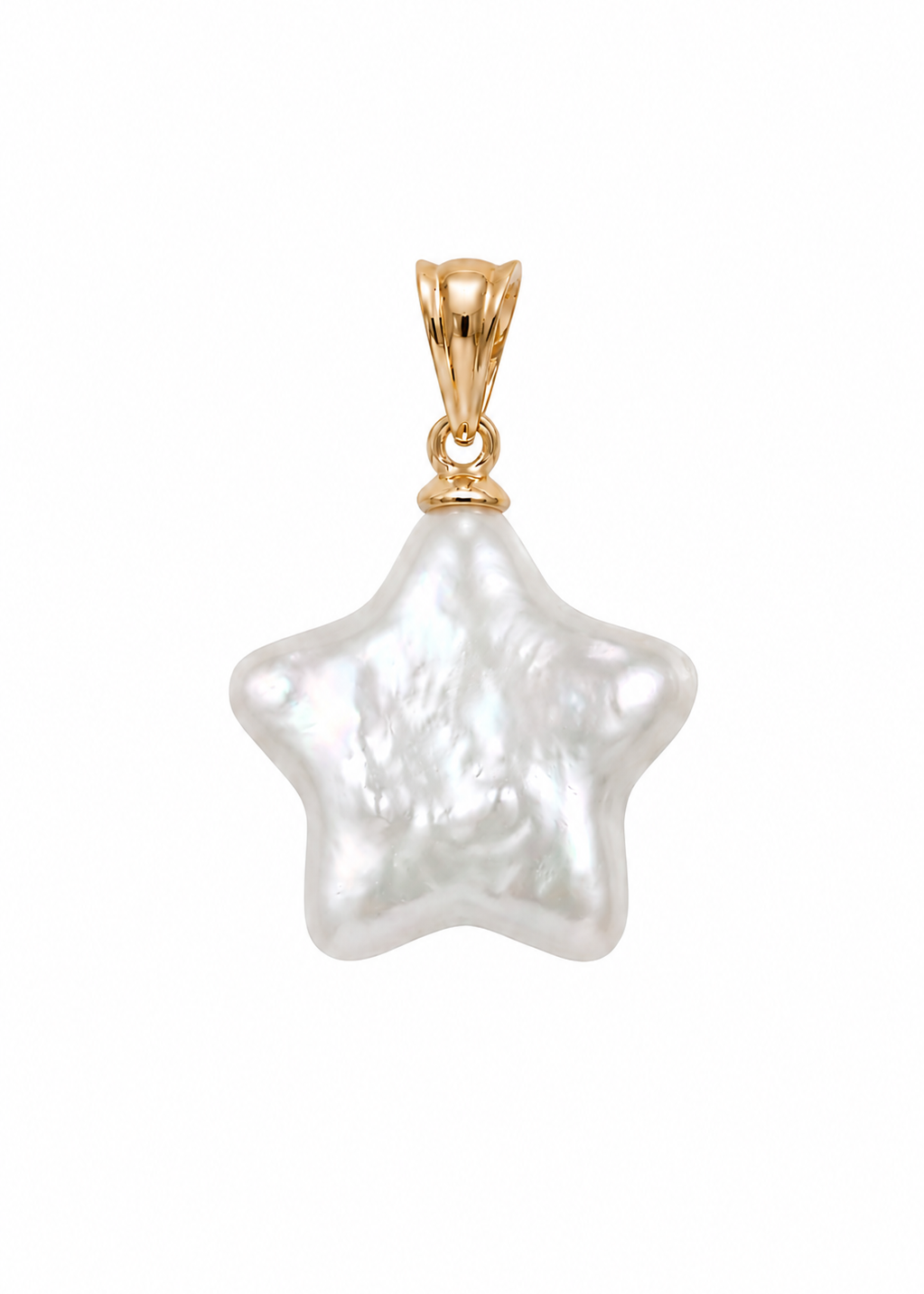 Pandantiv Aur 14K cu Perlă Naturală Albă Keshi — Stella - pandantiv perla naturala aur 14K - Royal Pearls