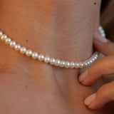 Colier Choker cu perle de cultura champagne 5.5–6 mm din aur 14K Aura