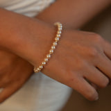 Brățară cu perle de cultură roz 5–5,5 mm din aur 14K Rose Grace Trio