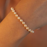 Brățară cu perle de cultură roz 5–5,5 mm din aur 14K Rose Dorée