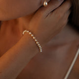 Brățară cu perle de cultură roz 5–5,5 mm din aur 14K Rose Dorée