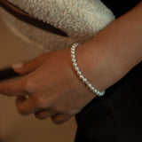 Brățară cu perle de cultură albe 5–5,5 mm din aur 14K Ivory Spark