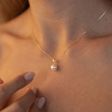 Pandantiv din aur 14K cu perlă naturală albă 7–7.5 mm Astra