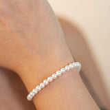 Brățară cu perle de cultură albe 5–5,5 mm din aur 14K Pure Classic