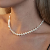 Colier cu perle de cultura albe 6–6.5 mm din aur 14K Ivory Line