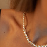 Colier cu perle de cultura champagne 7–7.5 mm din aur 14K Lucia