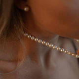 Colier cu perle de cultura champagne 7–7.5 mm din aur 14K Lucia