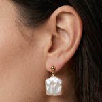 cercei perle keshi naturale aur 14k detaliu - marina - royal pearls