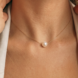 colier perle naturale albe rotunde 7-8mm aur 14k - marie - royal pearls