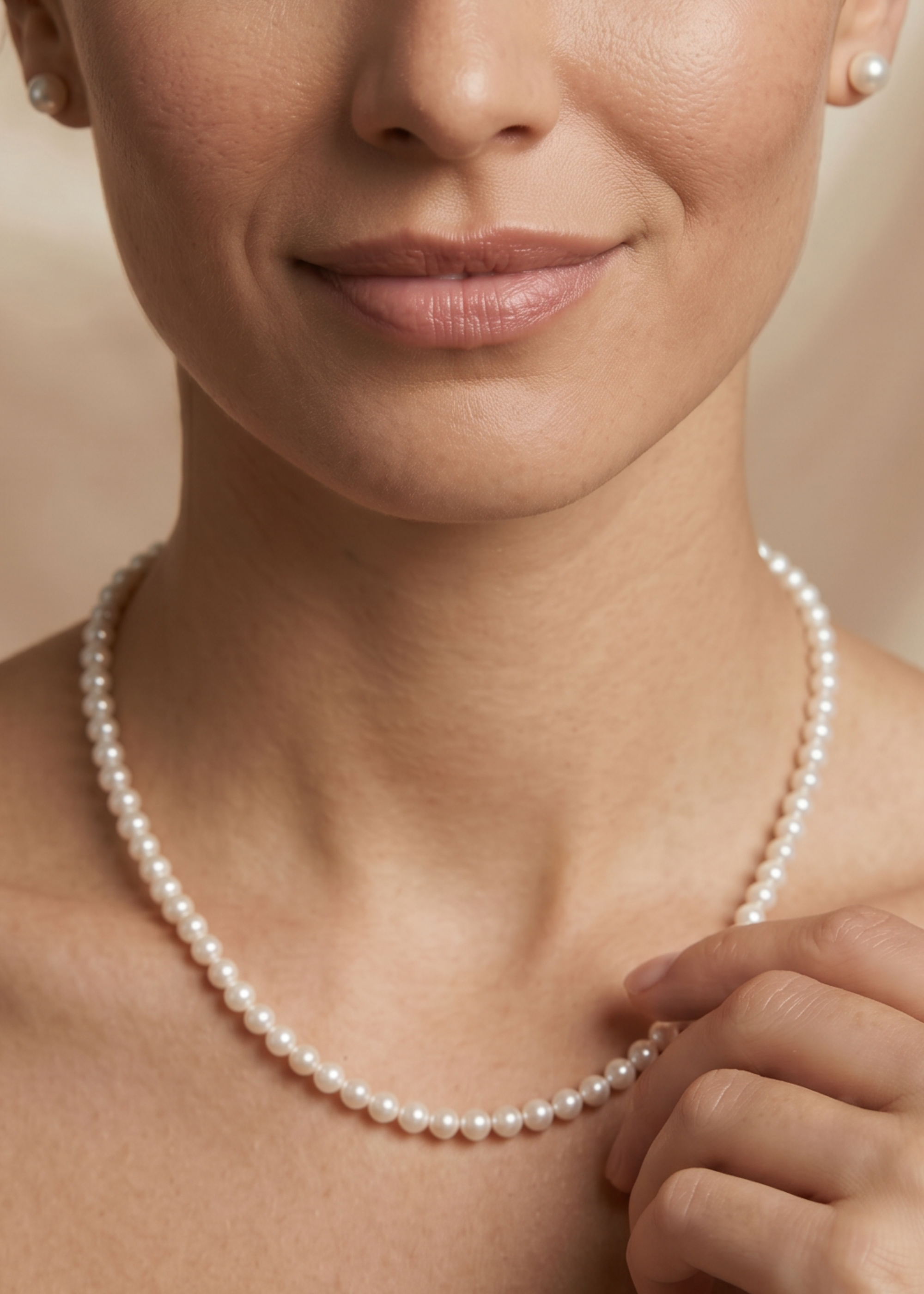 Set bijuterii perle naturale aur 14K Rotunde Mici Royal Pearls