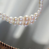Colier cu perle de cultura albe si aur 14K - Pearl Glow