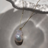 14K yellow gold pendant with natural white cultured pearl 7 – 8 mm Astra