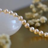 Brățară cu perle de cultură roz 5–5,5 mm din aur 14K Rose Grace Trio