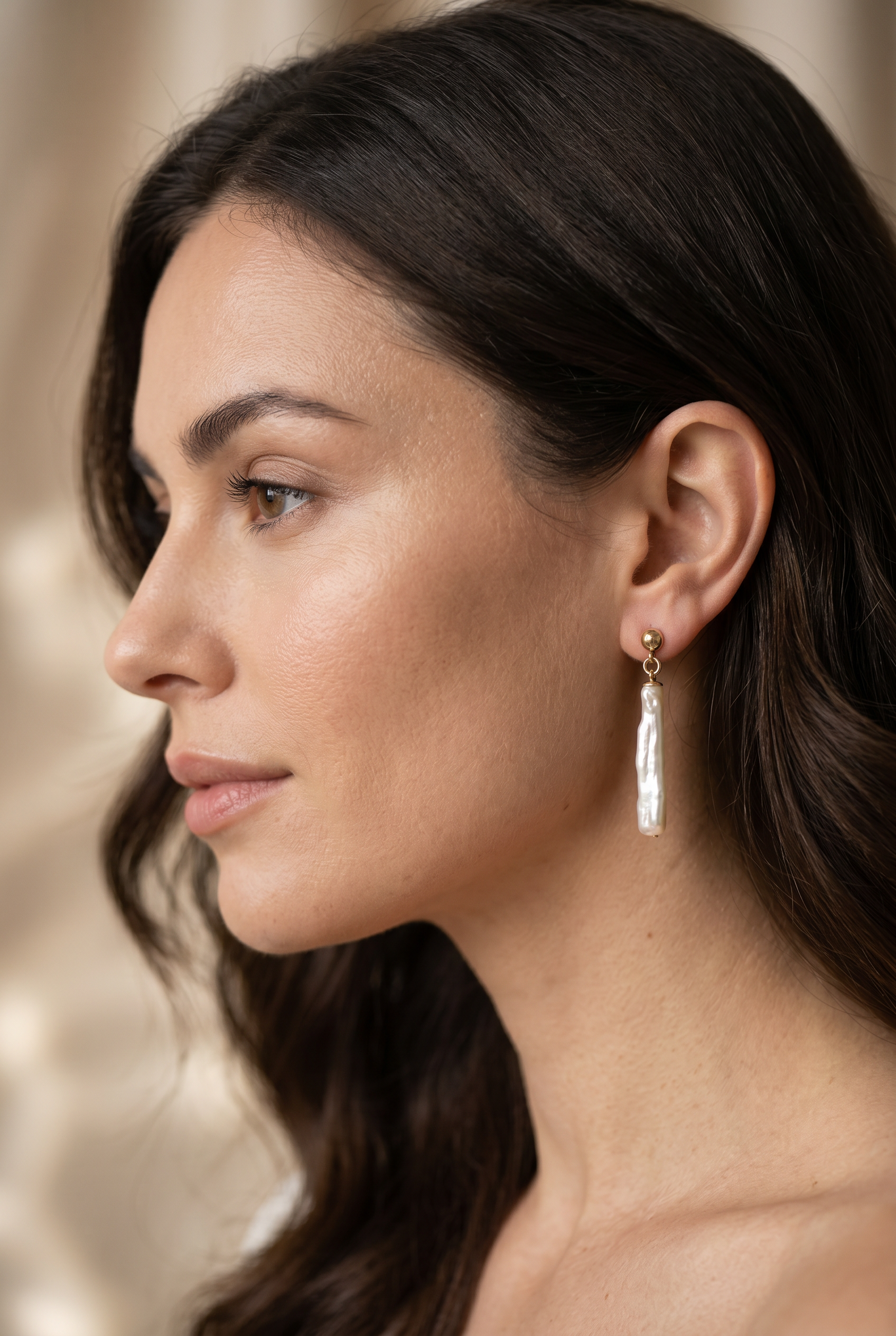 cercei perle keshi naturale aur 14k lifestyle - noelle - royal pearls