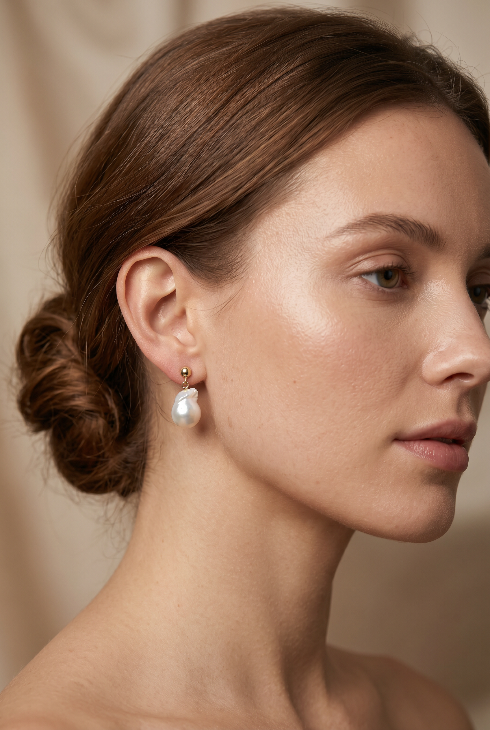 cercei perle baroc naturale aur 14k lifestyle - victoria - royal pearls