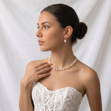 colier perle naturale albe ovale AAA aur 14k detaliu - eternal - royal pearls
