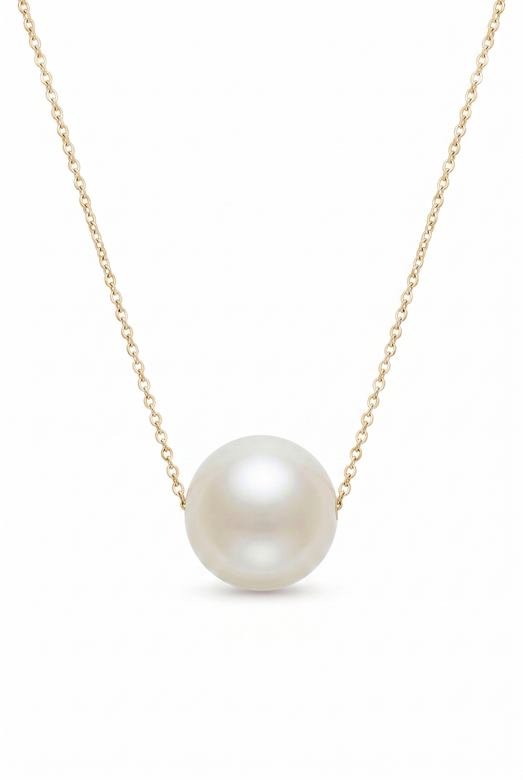 colier perle naturale albe rotunde 7-8mm aur 14k prezentare - marie - royal pearls