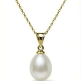 Pandantiv Amira din aur galben 14K cu perlă naturală albă