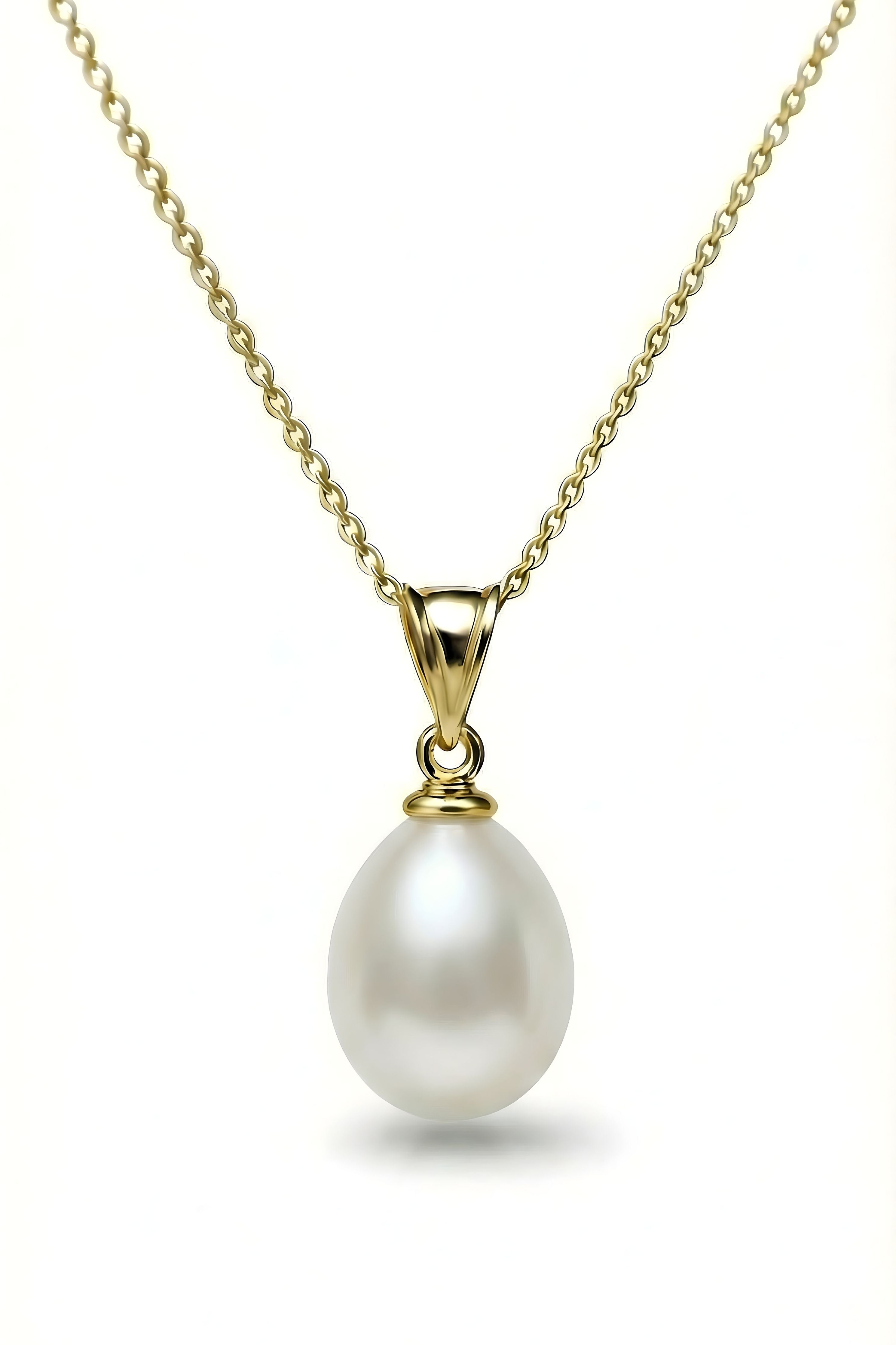 Pandantiv Amira din aur galben 14K cu perlă naturală albă