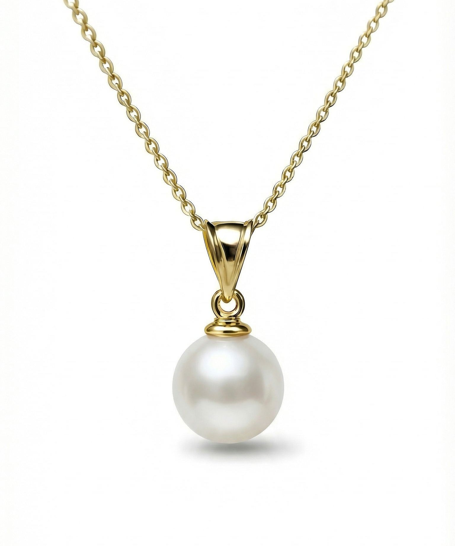 Pandantiv Astra din aur galben 14K cu perlă naturală de cultură albă