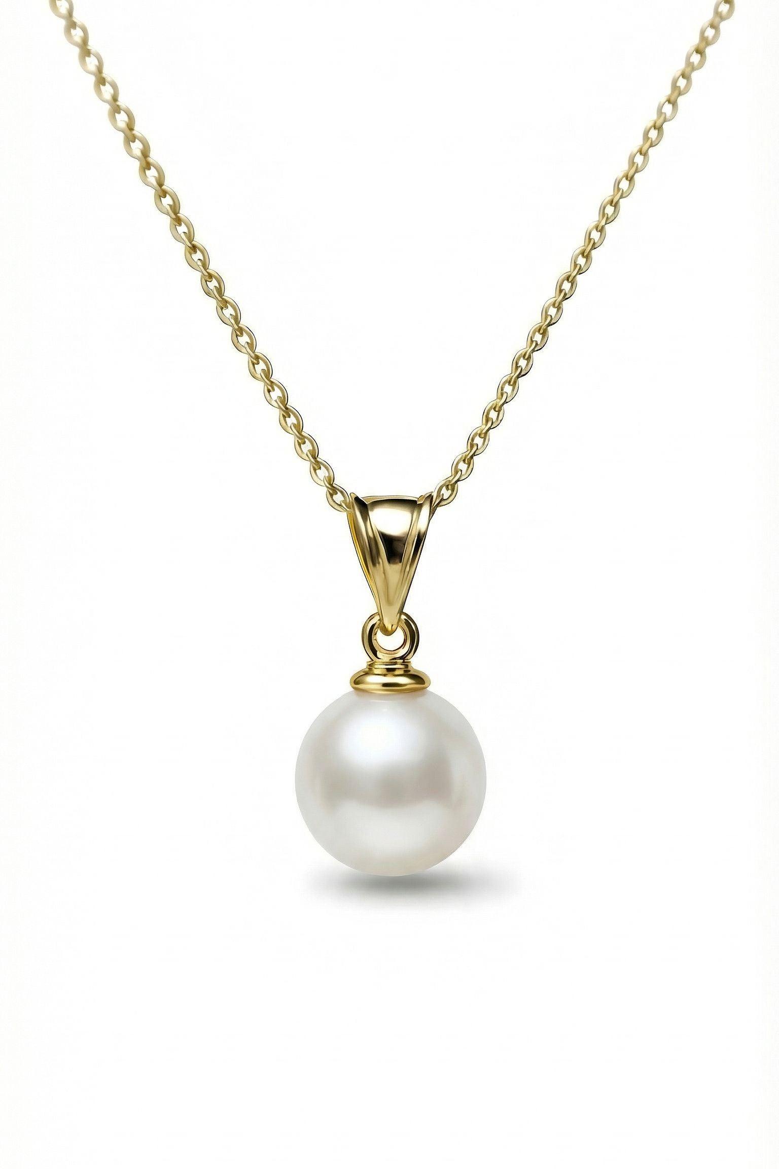 Pandantiv Astra din aur galben 14K cu perlă naturală de cultură albă
