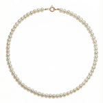 Colier Aura cu perle de cultură 5-5.5mm champagne și închizătoare din aur galben 14K