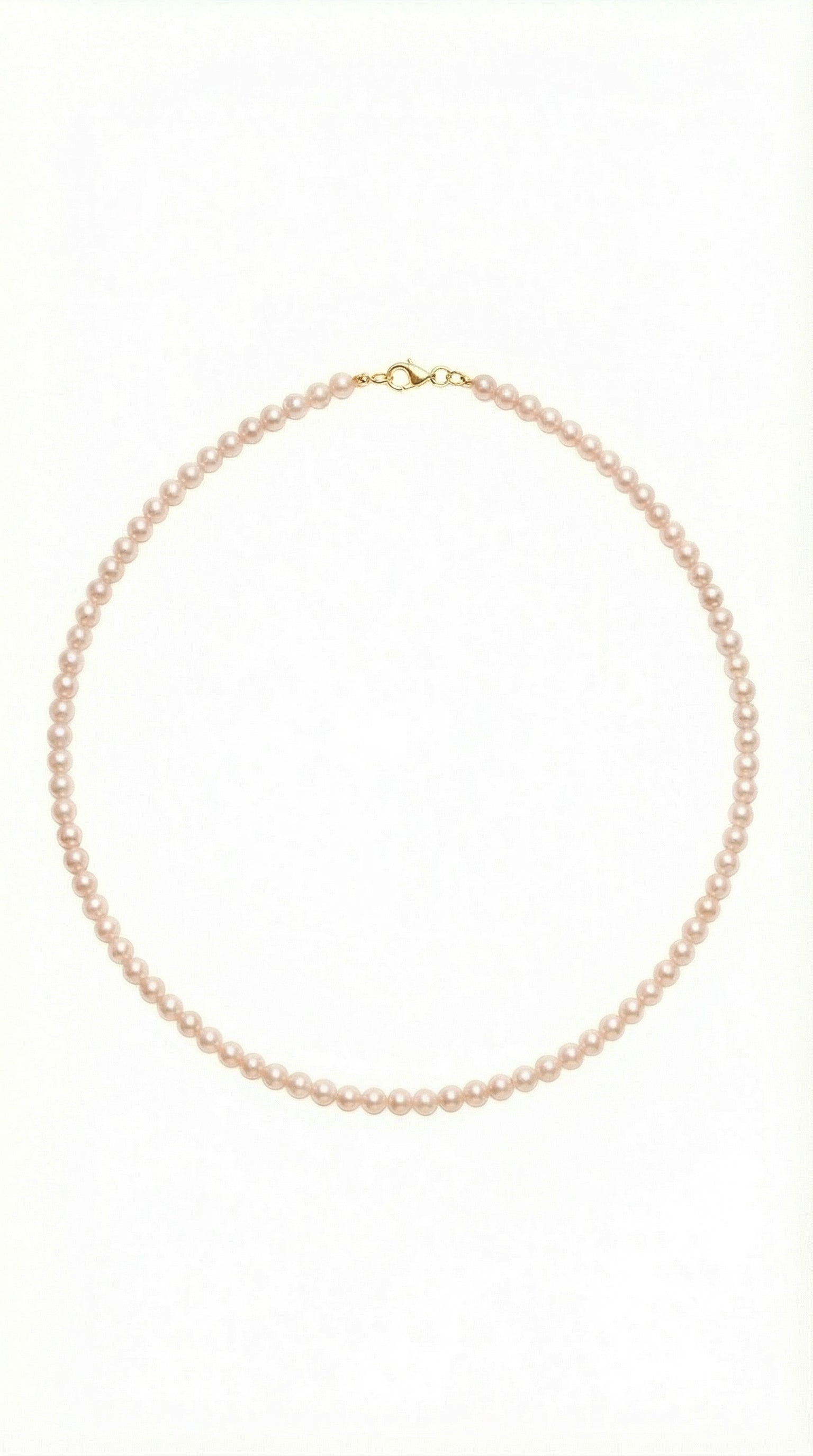 Colier Blush Line cu perle de cultură roz și închizătoare din aur galben 14K