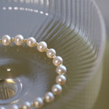 Brățară cu perle naturale de cultură roz 5–5,5 mm și bile din aur 14K galben