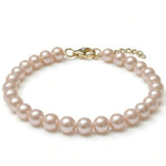 Brățară cu perle de cultură roz 5–5,5 mm și închizătoare din aur galben 14K Rosalia