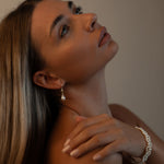 Brățară elegantă cu perle naturale de cultură albe aurora tip model