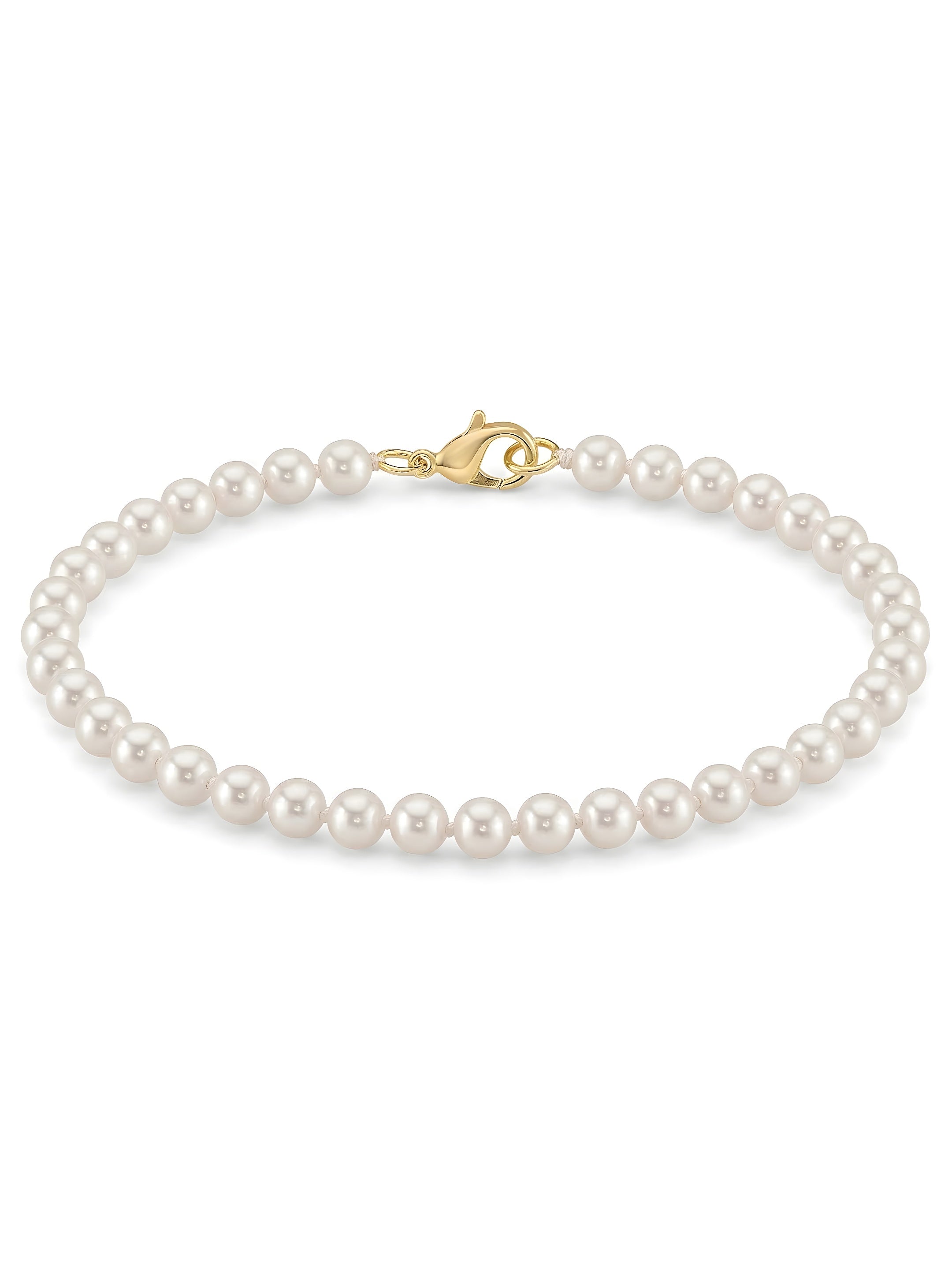 Brățară Aur 14K cu Perle Naturale Albe 3-4mm — Ivory Thread detaliu - brățară perle naturale aur 14K - Royal Pearls