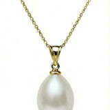 Pandantiv Celeste din aur galben 14K cu perlă naturală albă lacrima
