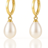 Cercei din aur 14K cu perle de cultură albe 8–8,5 mm — Joséphine