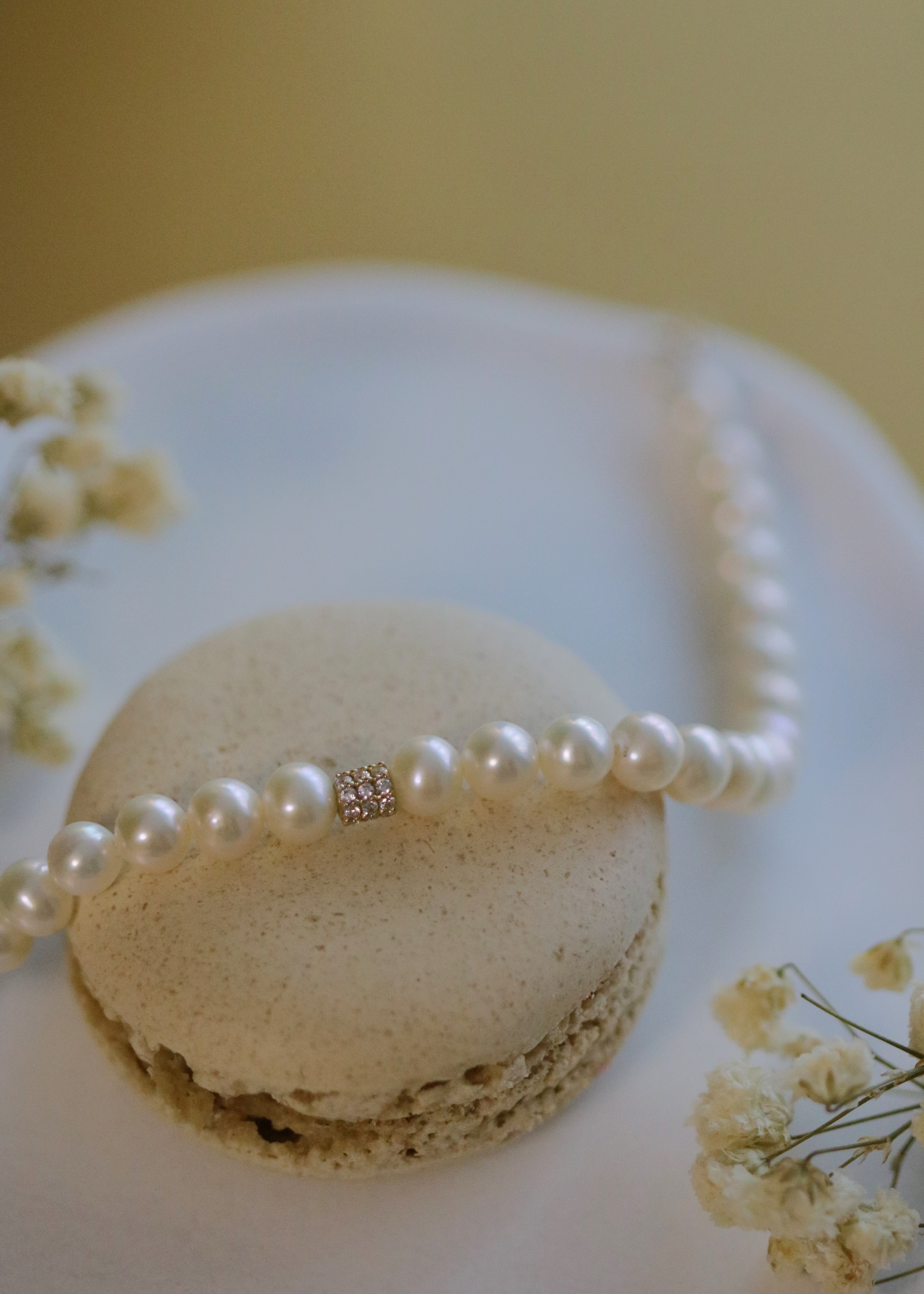 Detaliu perle naturale de cultură albe, 5–5,5 mm