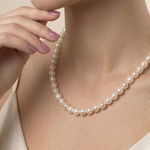 colier perle naturale champagne 8-9mm AAA aur 14k detaliu - heritage - royal pearls