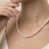 colier perle naturale champagne 8-9mm AAA aur 14k detaliu - heritage - royal pearls