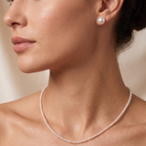 Colier Aur 14K cu Perle Naturale Albe 3mm AAA — Petite Pearl - colier perle naturale aur 14K - Royal Pearls