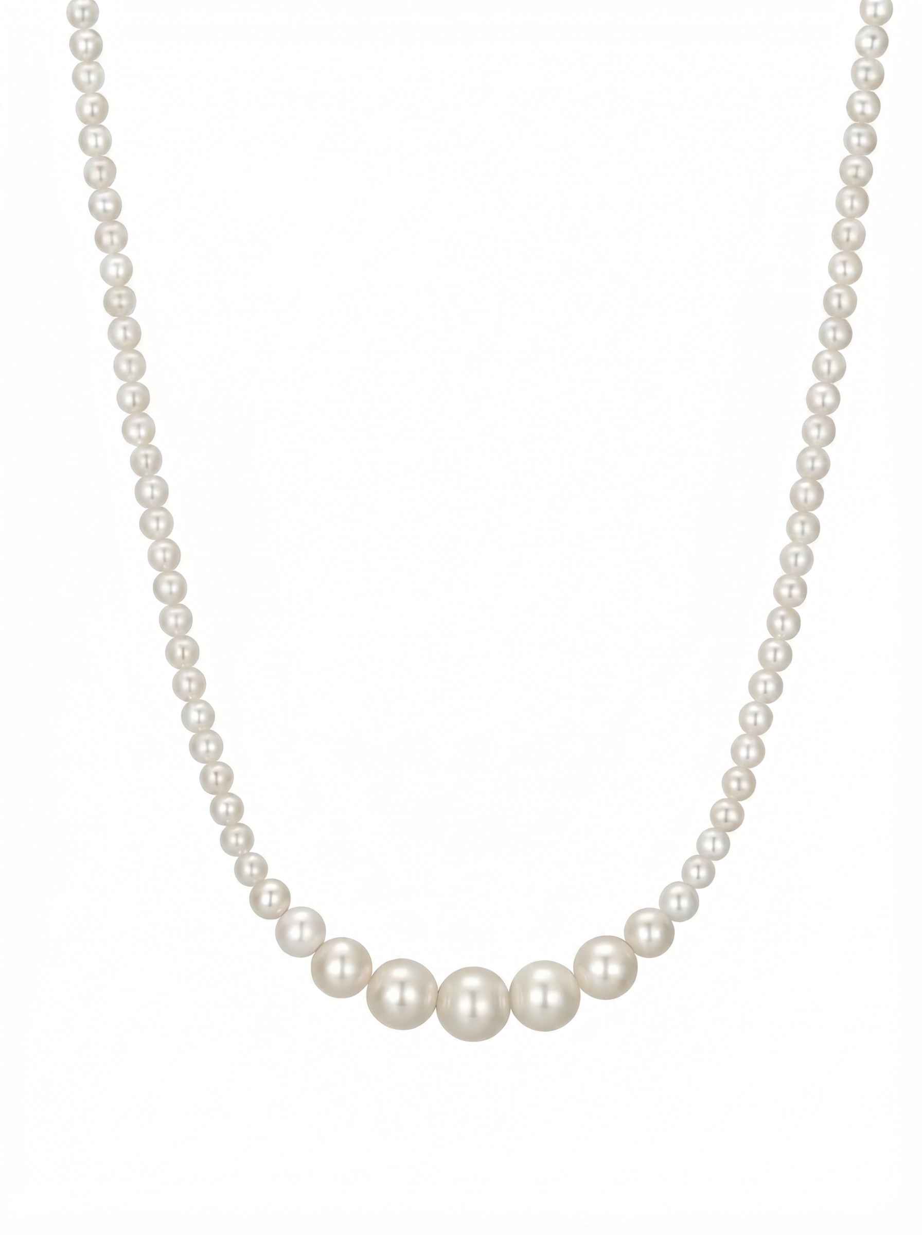 Colier Aur 14K cu Perle Naturale Albe Gradate — Pearl Glow - colier perle naturale aur 14K - Royal Pearls