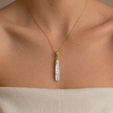 Colier Aur 14K cu Perlă Naturală Keshi — Noelle - colier perle naturale aur 14K - Royal Pearls