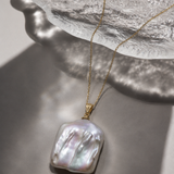 Colier Aur 14K cu Perlă Naturală Keshi — Marina detaliu - colier perle naturale aur 14K - Royal Pearls
