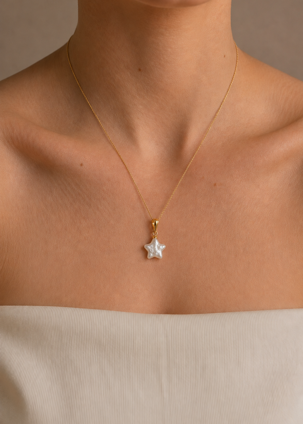 Colier Aur 14K cu Perlă Naturală Keshi — Stella - colier perle naturale aur 14K - Royal Pearls